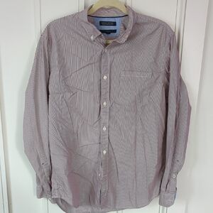 Banana Republic Men's Pink Striped Button-Down Shirt